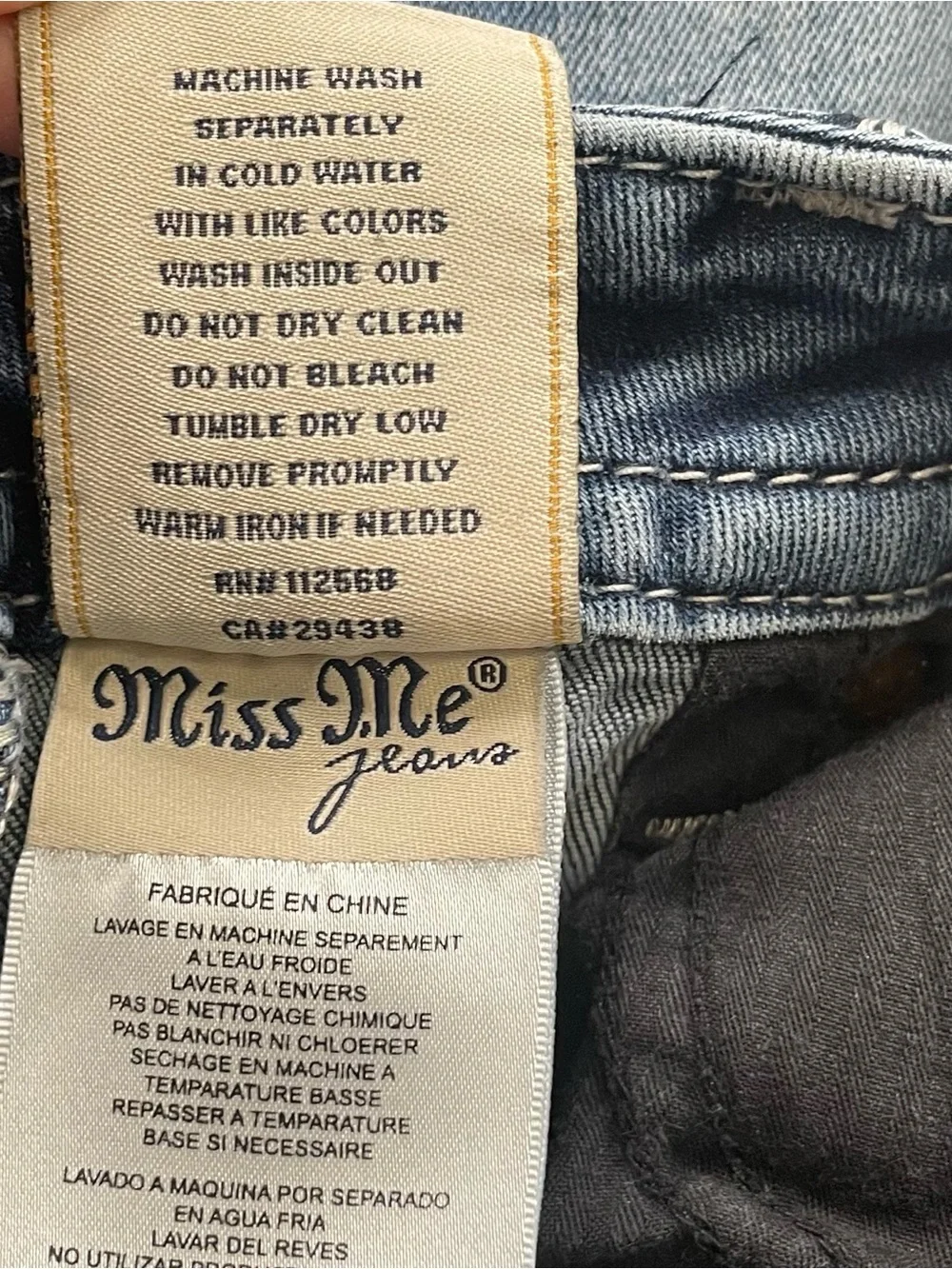 Miss Me Medium Blue Straight Jeans ~ Size 28 ~ Dress up your jeans* Bling